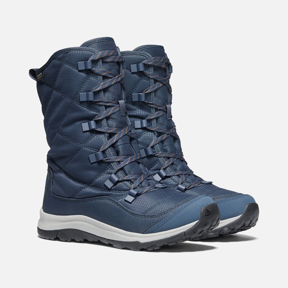 Keen Laarzen Dames Donker Blauw - Terradora Ii Lace Up Waterproof - 47102-FPMW